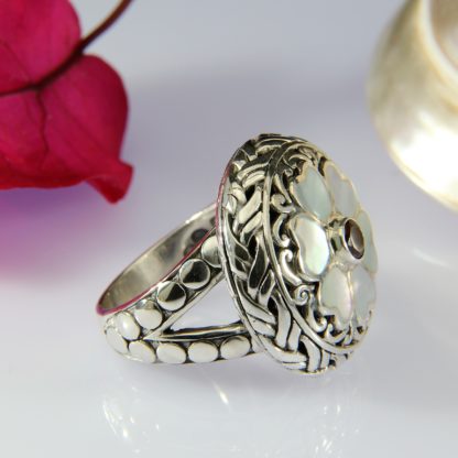 Ring Perlmutt Gr. 58 – Bild 2